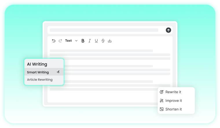 Generate professional text content instantly with Smallppt AI Writer.